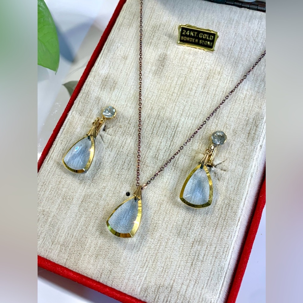 1950s Jeweline Earrings & Necklace Set
